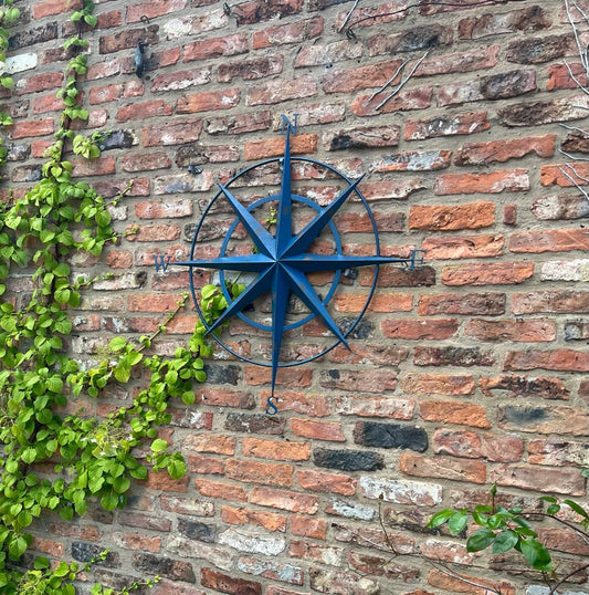 Blue Compass Garden Wall Decoration