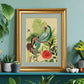 Small wooden framed picture decorated from Iron Orchid designs Bungalow transfer