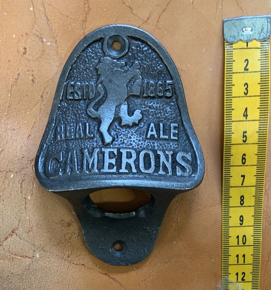 Bottle Opener wall mounted Cameron's Real Ale- cast iron