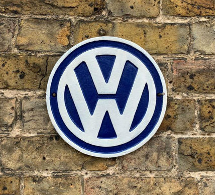 VW Blue / White - Cast Iron Sign