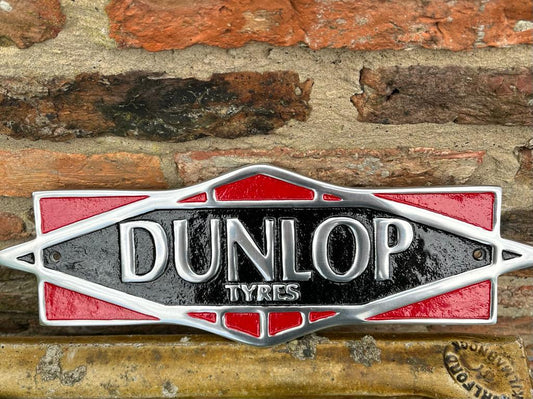 Dunlop -  Polished Aluminium Sign
