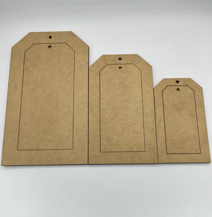 HDF Decoupage Base - Gift Tag/ Label in Various Sizes