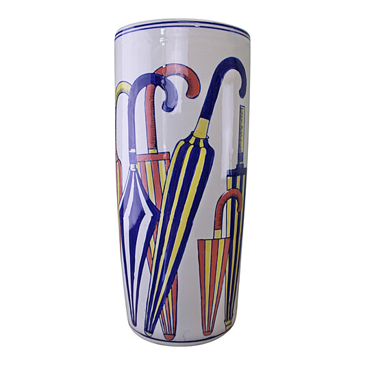 Umbrella Stand/Vase - Striped Umbrellas