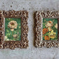 Iron Orchid Designs Millot's Pages Transfer used to make two tiny pictures with decorative painted frames