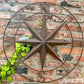 Rusty Compass Garden Wall Decoration