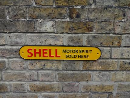 Shell Motor Oil - Cast Iron Sign