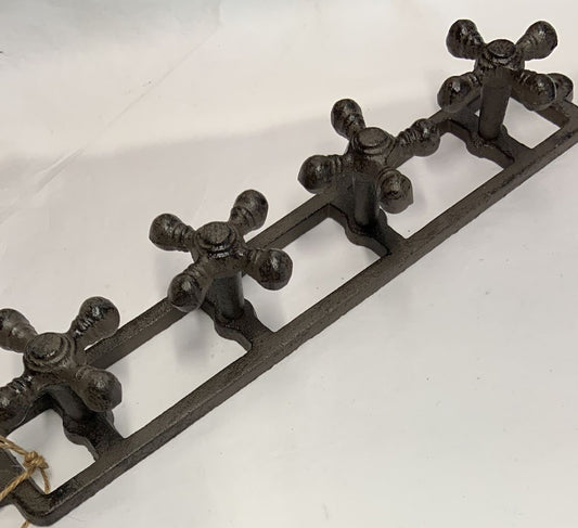 Rustic Tap Coat Rack - Cast Iron