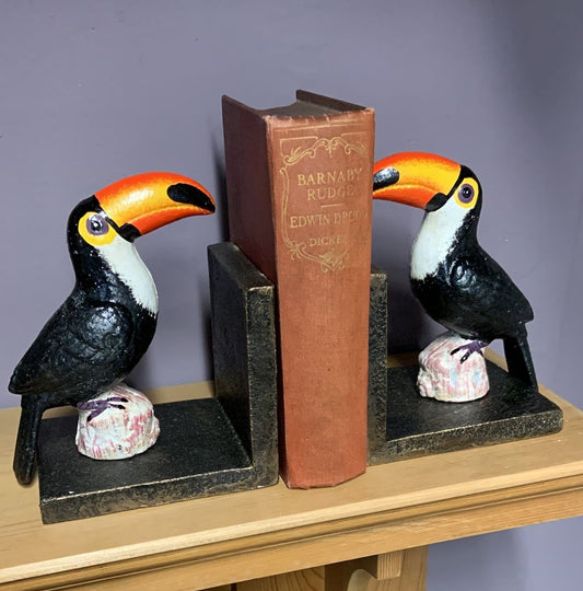 Toucan Bookends -Cast Iron