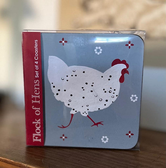 Set of Four Flock of Hens Coasters