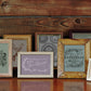 A collection of small framed pictures created using ion Orchid Designs Antiquites stamps