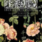Delicate peach coloured roses on Iron Orchid Designs Floral Parisiensis Transfer front of packet