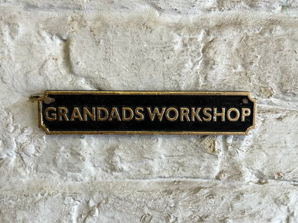 Grandad's Workshop Sign - Cast Iron