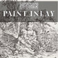 Black and white French inspire image of two children on Iron Orchid Designs La Chasse Paint Inlay front cover