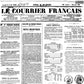 French newspaper typography Le Courier 12" x 12" stamp by Iron Orchid Designs
