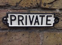 Private - Cast Iron Sign