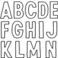 Iron Orchid Designs Retro 12" x 12" capitalised alphabet stamps from A to N sheet one