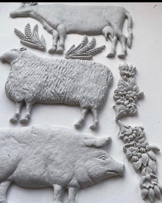 White clay castings from Iron Orchid Designs Village Market Mould